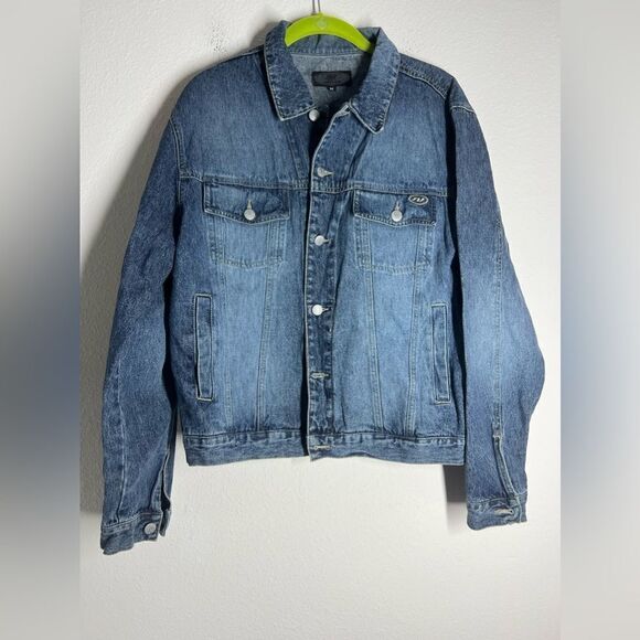 Driver Unisex Denim Blue Jean Jacket European Collection Size M NWOT - Picture 1 of 11